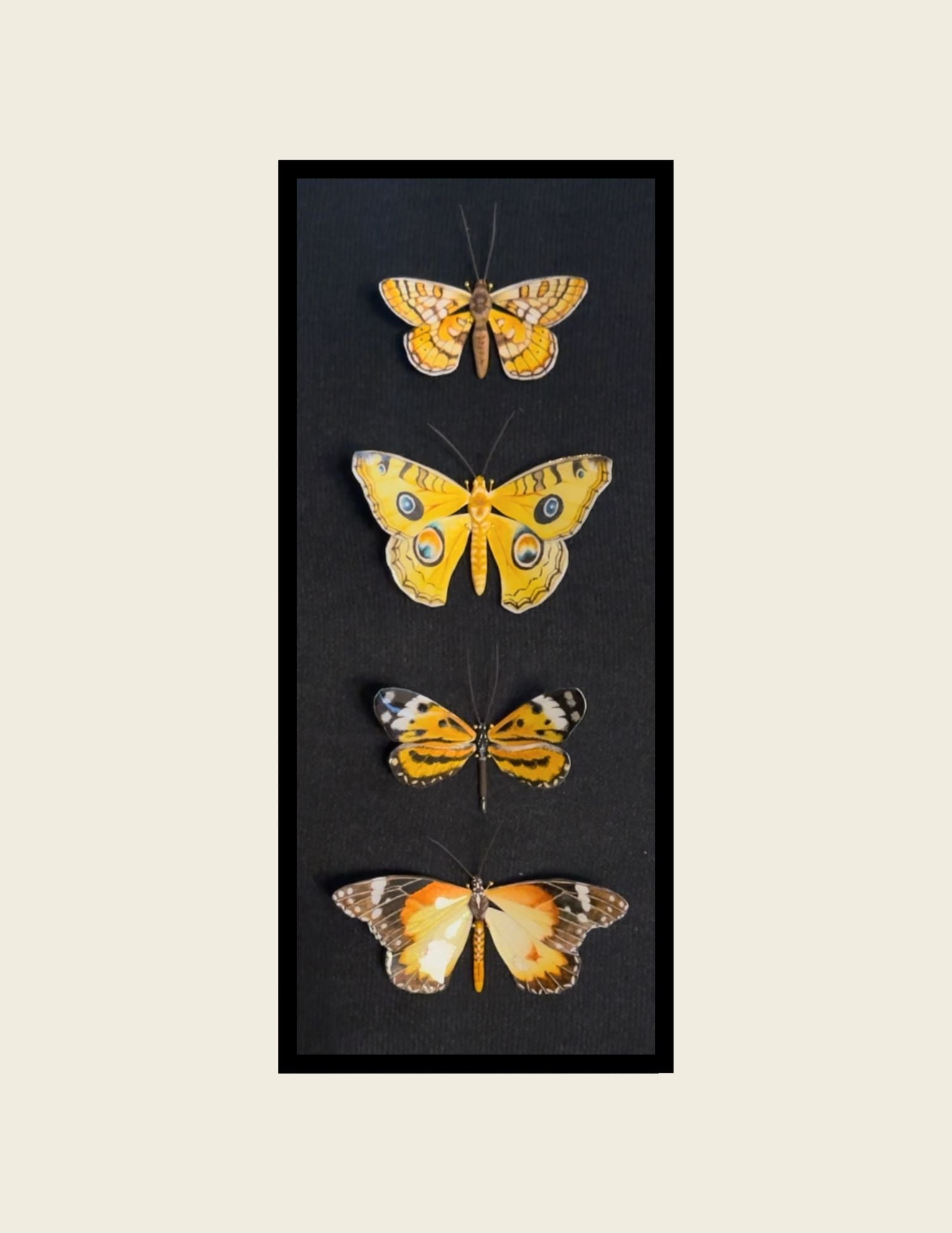 Set of 4- Gold Butterflies