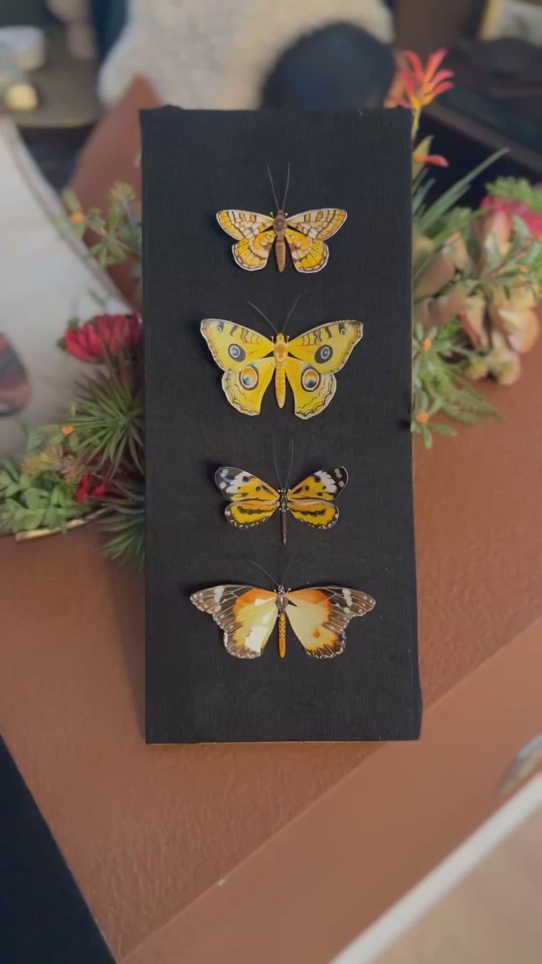 Set of 4- Gold Butterflies
